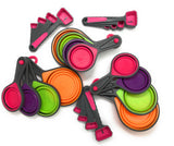 Silicone Collapsible Measuring Cups and Spoons SetsSilicone & BPA free Pink