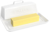 Ceramic Butter Dish with Lid for Countertop, Butter Keeper for Counter or Fridge