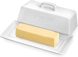Ceramic Butter Dish with Lid for Countertop, Butter Keeper for Counter or Fridge