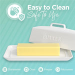 Ceramic Butter Dish with Lid for Countertop, Butter Keeper for Counter or Fridge