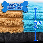 Puppy Toy Mat with Teething Chew Toys (20” x 20”) Ropes, Squeaker, Plush Foam Bed, Durable