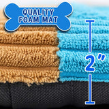 Puppy Toy Mat with Teething Chew Toys (20” x 20”) Ropes, Squeaker, Plush Foam Bed, Durable