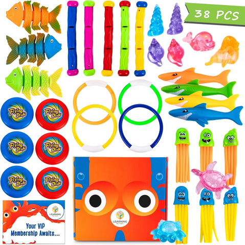 Ingeniuso Pool Diving Toys for Kids, (36 piece)