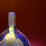 Ingeniuso Aromatherapy Essential Oil Diffuser 3D Glass Vase Cover with Fish Kiss Flask