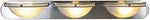 36 Inch Brushed Nickel Light Fixture with Alabaster Glass 3-Light Contemporary Bathroom Vanity Light