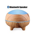 Essential Oil Diffuser with Bluetooth Speaker Light Wood Grain Aromatherapy
