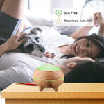 Essential Oil Diffuser with Bluetooth Speaker Light Wood Grain Aromatherapy