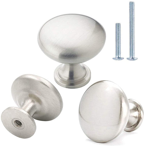 Kitchen Cabinet Round Knobs Satin Nickel Finish Diameter 1.38 inch
