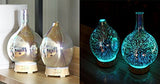 Aromatherapy Essential Oil Diffuser 3D Glass Vase Cover with Fish Kiss Flask