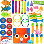 Ingeniuso Pool Diving Toys for Kids 38 PC Sinking Floating Diving Toys for Pool for Kids Encourage Underwater Swimming Lessons