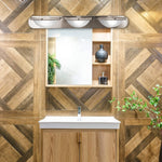 39 Inch Brushed Nickel Light Fixture with Alabaster Glass 3-Light Contemporary Bathroom Vanity Light
