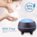 Ingeniuso Essential Oil Diffuser Humidifier with Bluetooth Speaker Dark Grain Wood Pure Aromatherapy