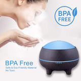 Ingeniuso Essential Oil Diffuser Humidifier with Bluetooth Speaker Dark Grain Wood Pure Aromatherapy