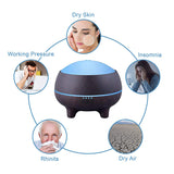 Ingeniuso Essential Oil Diffuser Humidifier with Bluetooth Speaker Dark Grain Wood Pure Aromatherapy