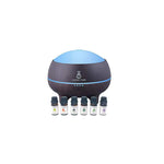 Ingeniuso Essential Oil Diffuser Humidifier with Bluetooth Speaker Dark Grain Wood Pure Aromatherapy