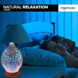 Ingeniuso Aromatherapy Essential Oil Diffuser 3D Glass Vase Cover with Fish Kiss Flask