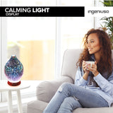 Ingeniuso Aromatherapy Essential Oil Diffuser 3D Glass Vase Cover with Fish Kiss Flask