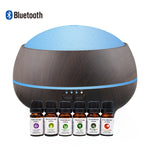 Essential Oil Diffuser Bluetooth Speaker Dark Grain Wood Pure Aromatherapy with Essential oil