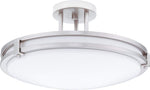 49 Inch Brushed Nickel Light Fixture with Alabaster Glass 3-Light Contemporary Bathroom Vanity Light