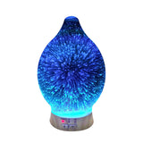 Fish Kiss Essential Oil Aromatherapy 6 Colorful LED Light Display Diffuser with a 3D Glass Vase Cover and a comforting Cool Mist