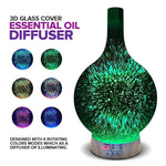 Ingeniuso Aromatherapy Essential Oil Diffuser 3D Glass Vase Cover with Round Bottom Flask