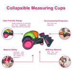 Silicone Collapsible Measuring Cups and Spoons SetsSilicone & BPA free Pink