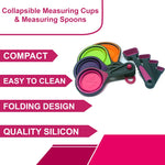 Silicone Collapsible Measuring Cups and Spoons SetsSilicone & BPA free Pink